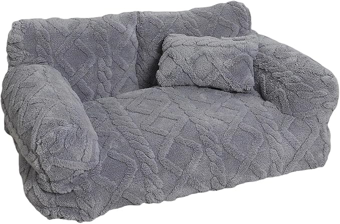 Pet Sofa - Plush Elastic Detachable Couch, Dog Bed Furniture, Softs Comfortable Lounger, Washable Animal Cushion with Plush Elastic | Pet Sofa for Puppys Cat Kitten Small Medium Large Breed Home