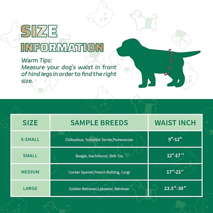 IMMCUTE Dog Diapers Male Large 100 Ct, Disposable Male Dog Wraps with Wetness Indicator, Super Absorbent Puppy Diapers Male, Comfortable Doggie Diapers Suitable for Medium to Large Breeds