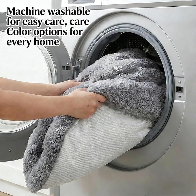 Dream Cloud Pet Sofa Bed Machine Washable Waterproof Supportive Comfort Non-Slip Plush Pet Couch Bed with Raised Edge for Sofa Car Floor, Small Medium Dogs Cats, Furniture Protector (Coffee1)
