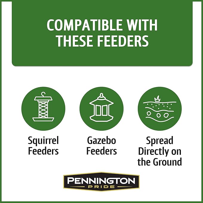 Pennington Pride Squirrel & Critter Blend With Corn, Sunflower Seeds and Peanuts, Helps Keep Critters Away From Bird Feeders, 10-lb. Bag