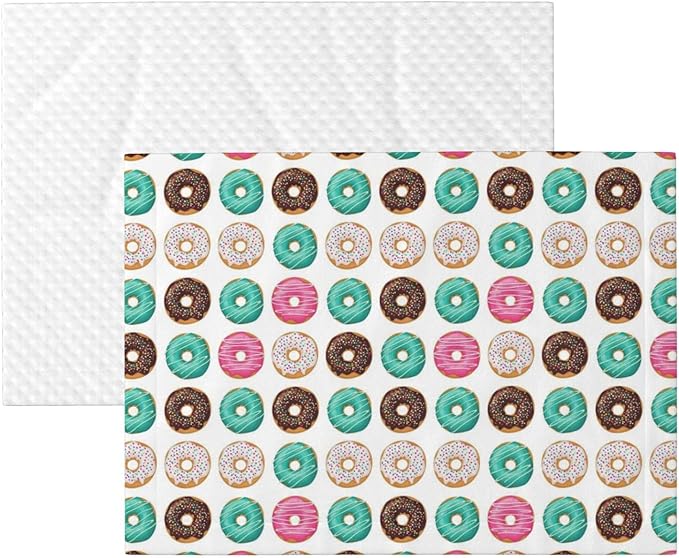 Reversible Dog Blanket for Beds Couches, Sweet Donut, Double Sided Cat Blanket with Textured Dot Feel and Smooth Feel for Seasonal Comfort All Year
