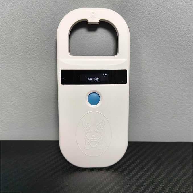 Pet Microchip Scanner ISO11784/85/FDX-B/EMID Animal Handheld Reader,134.2kHz Pet ID Scanner Rechargeable Animal Chip Registration, for Dog/Cat/Pig(AR190A)
