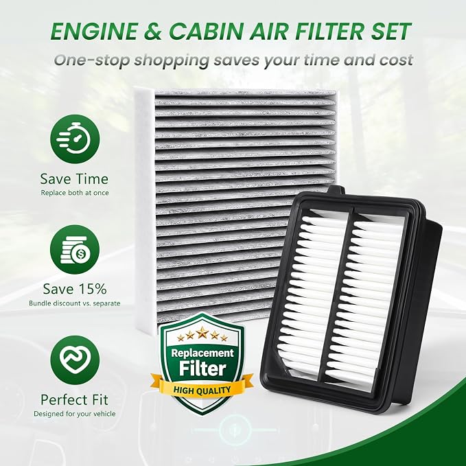 Cabin Engine Air Filter Kit CF11182 CA11399 Fit