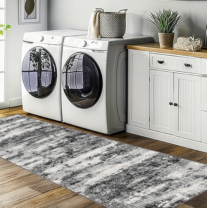 Washable Runners for Hallway 2x6 Runner Rug, Ultra-Thin Kitchen Runner Rugs