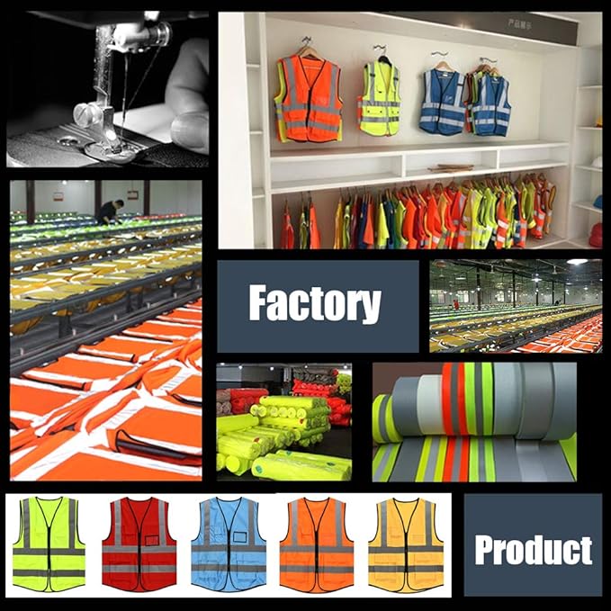 YOWESHOP High Visibility Safety Vest Custom Your Logo Protective Workwear 5 Pockets With Reflective Strips Outdoor Work Vest (Pink (4XL))
