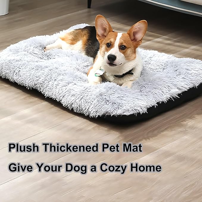 Dog Crate Mat, Dog Bed for Large Dogs, Comfy Fluffy Kennel Pad Anti-Slip for Dog beds & Furniture, Quilted Dog Bed for Pets for Medium/Small Dogs Cats (Color : A1, Size : 16.9x11)