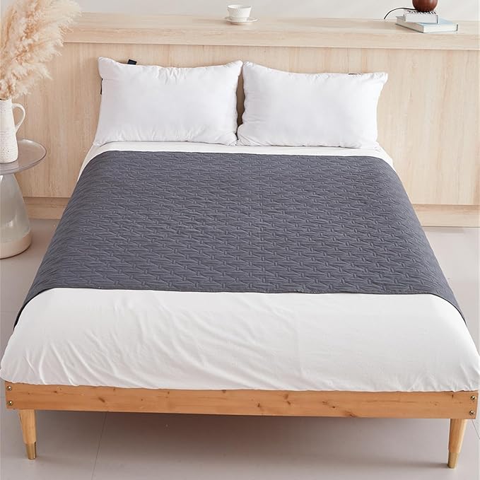 GIBZ Waterproof Dog Bed Blanket Cover Anti Slip Pet Furniture Protector Washable Large Washable Quilted Mat for Indoor, Dark Grey, 170x200cm