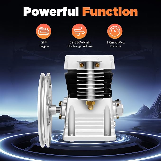Air Compressor Pump Head, 2HP Air Compressor Pump-Head, 1500W Portable