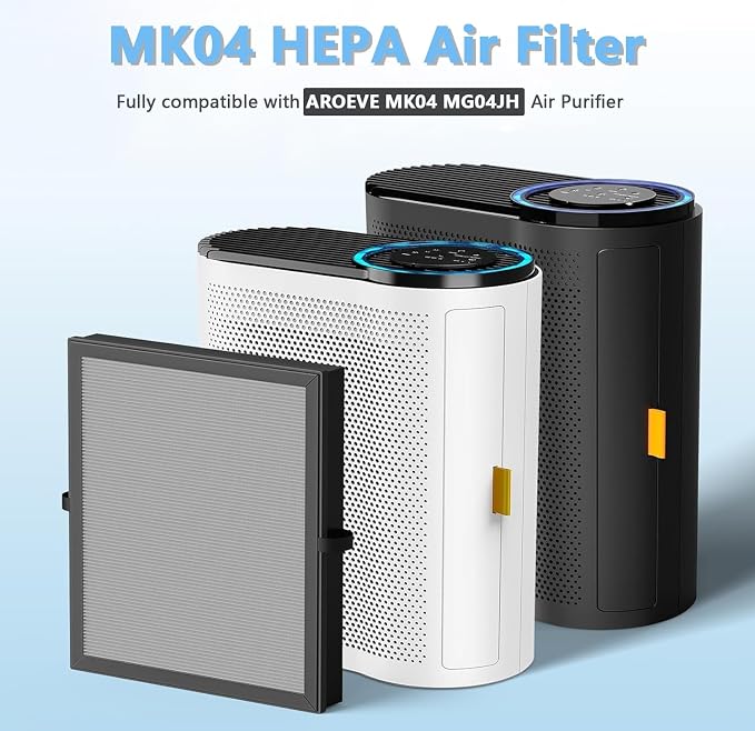 MK04 Air Filter Replacement for AROEVE MK04 Premium Filter for Dust Pet Dander