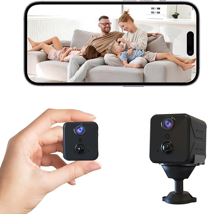 2026 Upgraded 4K Security Camera, Mini Nanny Cam for Home with Free Cloud Storage,WiFi Camera,Long Battery Life, Motion Detection,Remote Viewing,Wireless Camera for Pet/Baby/Nanny Surveillance