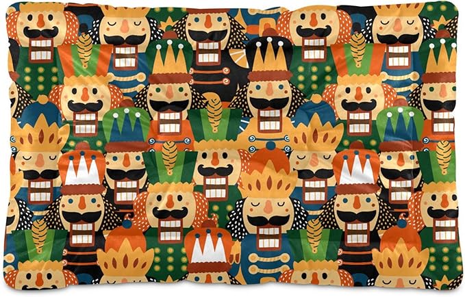Pet Bed Christmas Nutcracker Dog Bed Mat Absorbing Non Slip Pad Pet Sleeping Mat for Small, Medium, and Large Dogs Puppy Cat 36 in x 24 in