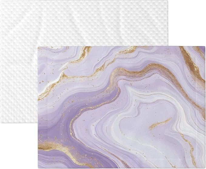 Waterproof Dog Blanket Soft Pet Blanket for Puppy Cat, Fleece Cat Throw Blankets for Furniture Bed Couch Sofa Reversible - Lavender Glitter Foil Stripes