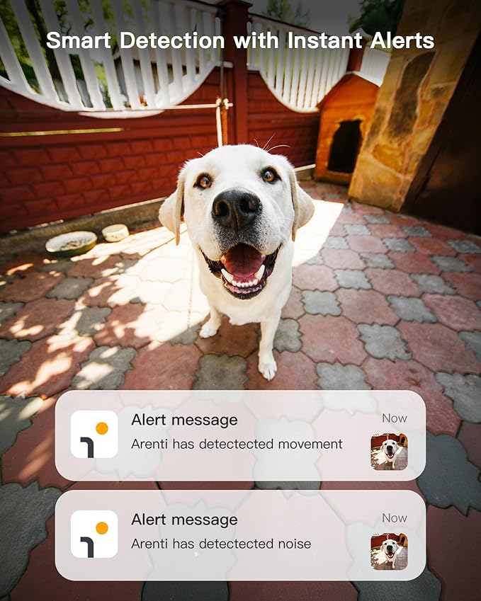 ARENTI 5G 4MP Pet Camera 2 Pack, No Subscription Indoor Security Camera for Dog/Cat/Baby, Free Phone App, Dual-Band WiFi, Auto Tracking, Super Night Vision, 2-Way Talk, 64G Local Storage(P2Q 64G 2PC)