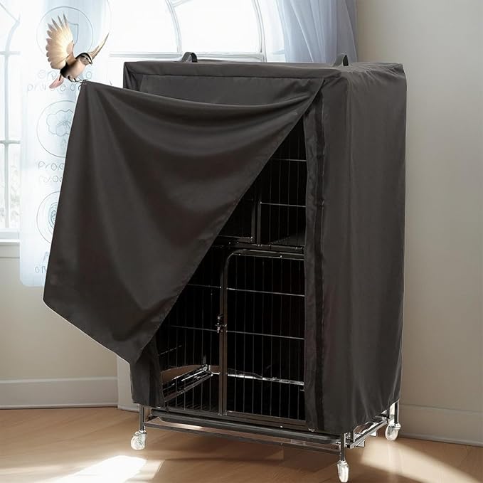 Bird Cage Covers for Night - 66x48x102cm Breathable Budgies Guard Enclosure Shroud | Waterproof Nighttime Parakeet Parrot Cockatiel Shelter Draping Screen, Light-Blocking Aviary Protection Curtain