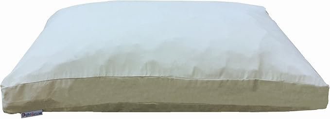 Dogbed4less Large Memory Foam Dog Bed for Medium Dogs, Orthopedic Comfort, Waterproof Liner and Suede Pet Bed Cover 41"X27" Pillow, Khaki