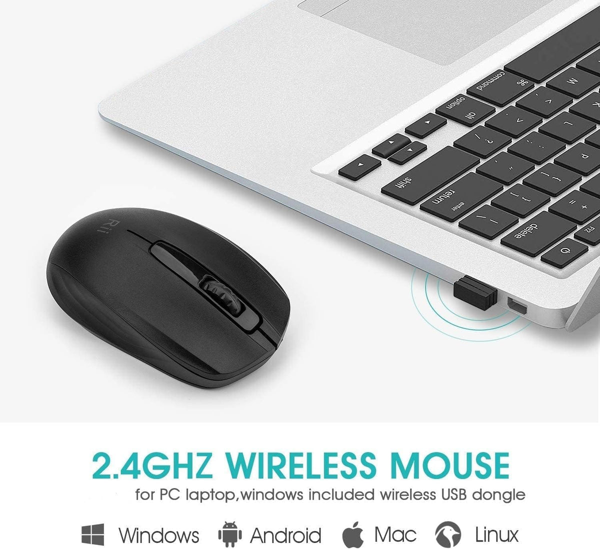 Rii 10-Pack Wireless Mouse,2.4G Portable Computer Mice