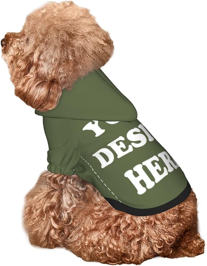 Personalized Dog Hoodie, Custom Dog Costumes for Small Dogs, Holiday Happy Dog Clothes Football Pet Shirt Sweater with Name Number for Girl/Boy Cats/Kitten, SageGreen, XS