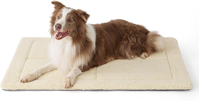 Bedsure Washable Dog Crate Bed for Large Dogs, Soft Foam Floor Pet Mat, Versatile Lightweight Pet Crate Pad for Cages