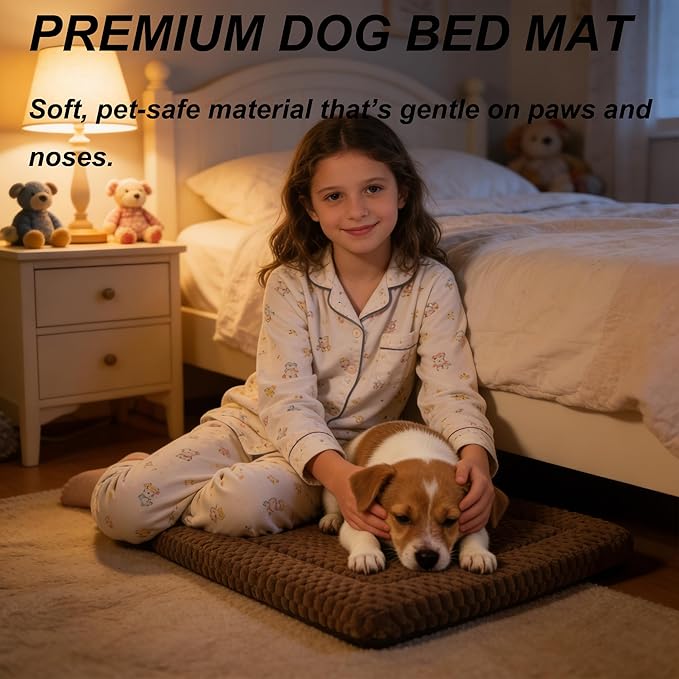 Dog Bed Mat - Reversible Dog Crate Bed Mats, Soft & Breathable Kennel Pad, Durable Crate Bed for Small Medium Large Dogs & Cats