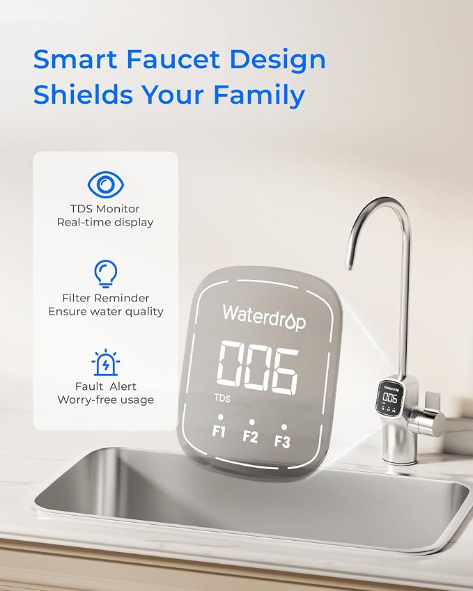 Waterdrop X8-PRO Reverse Osmosis Water Filter, NSF/ANSI 42&58&372 Certified