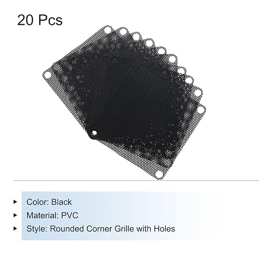MECCANIXITY 20PCS PC Dust Filter, 70mmx70mm PVC Computer Case Cooler Dustproof