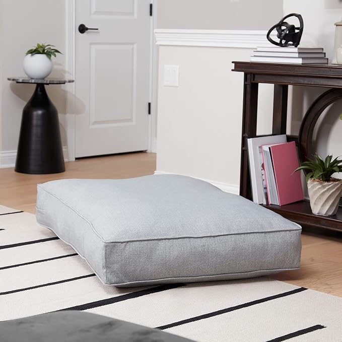 Charlie Rectangle Indoor/Outdoor Pillow Style Dog Bed, Heather, Medium (30" x 42")