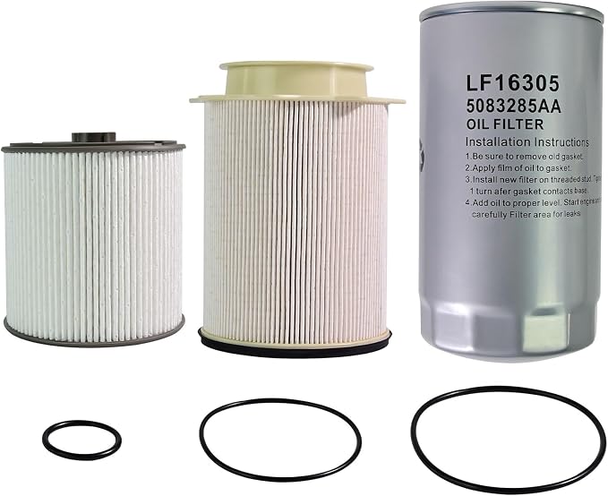 Oil Filter and Fuel Filter Water Separator Set Compatible