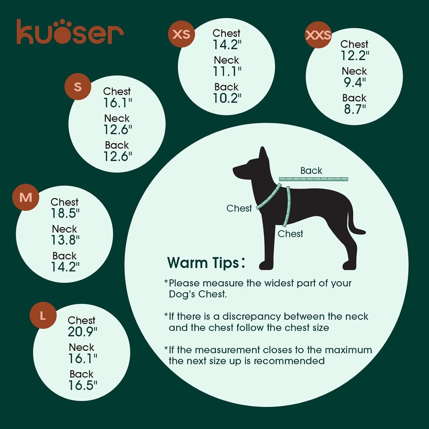 Kuoser Dog Fleece Vest,Warm Plaid Dog Sweater with Leash Hole,Soft Turtleneck Winter Pet Jacket Dogs Coat Pullover Clothes for Small Medium Dogs Cats,Spring Fall Cold Weather Christmas Outfit,Blue M