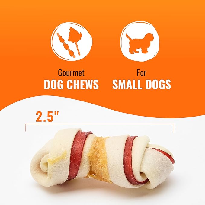 Good'N'Fun Triple Flavor Mini Rawhide Chews, 25-Count