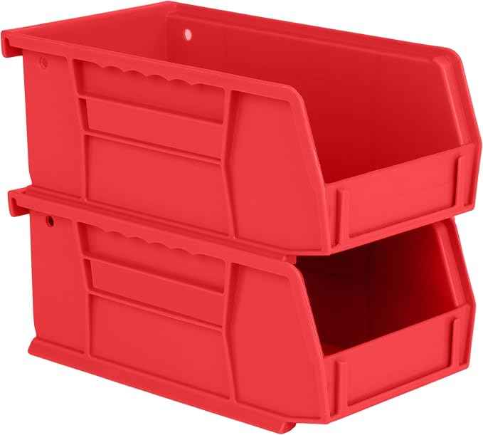 Hudson Exchange 7-1/2" x 4" x 3" Plastic Stackable Storage Bin and Hanging