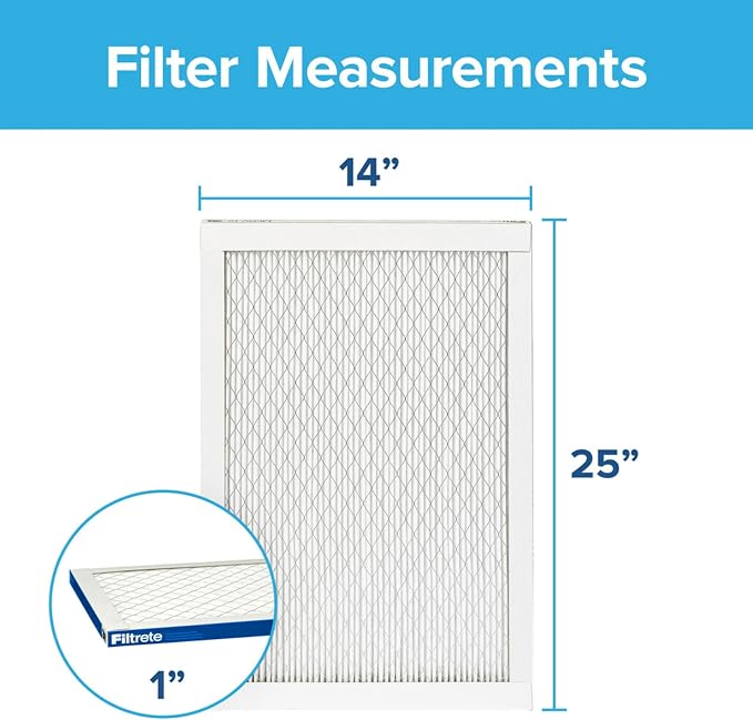 Filtrete 14x25x1 AC Furnace Air Filter, MERV 13, MPR 2200, Elite Allergen