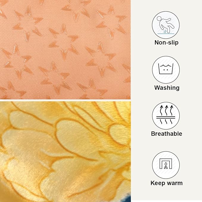 Flower Floral Pet Bed Cute Dog Bed Mat Absorbing Non Slip Pad Pet Sleeping Mat for Small, Medium, and Large Dogs Puppy Cat 24 in x 18 in