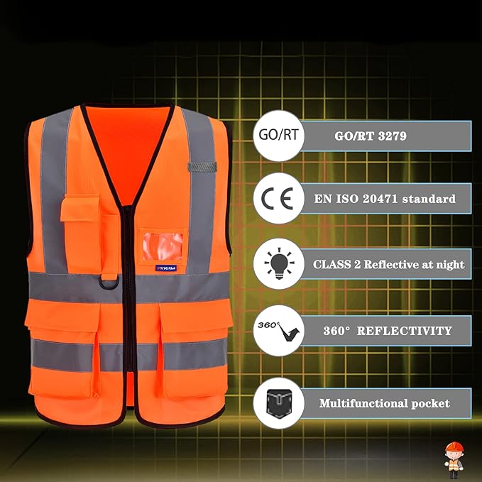 A-SAFETY Orange SMALL Safety VestS
