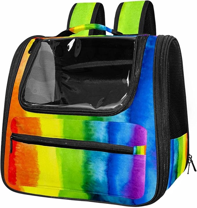 Rainbow Pet Travel Carrier Soft Sided Portable Bag for Cats, Small Dogs, Kittens or Puppies