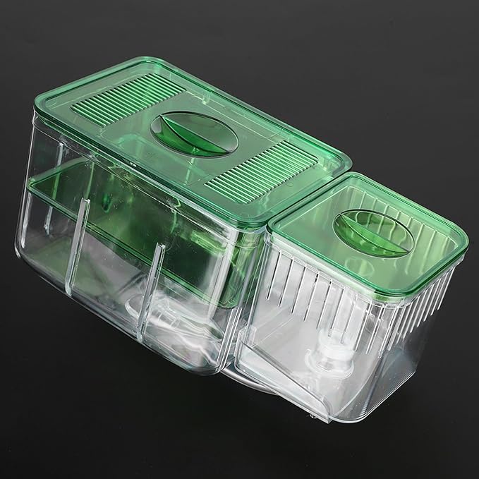 Breeder Box for Fish Tank, Breeding Transparent Aquarium Little Hatching Tanks Double Layer Isolation Hatchery Incubator Injured Small Shrimp Nursery Tank Divider Safe Separation