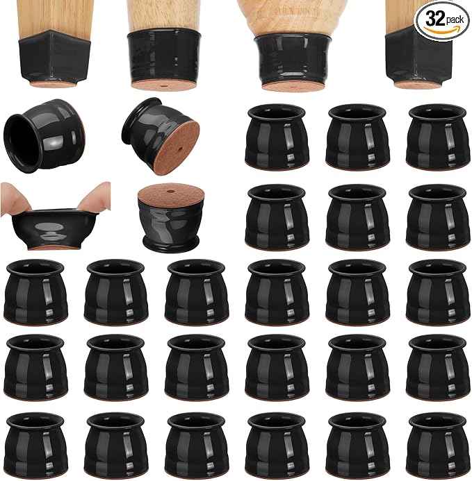 CHUNZEXI 32 Pack Chair Leg Floor Protectors
