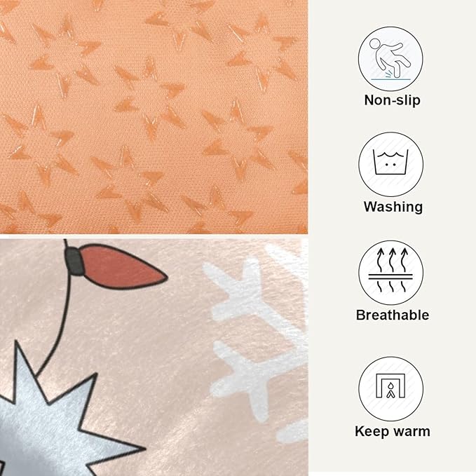 Retro Christmas Alien Pet Bed Cute Dog Bed Mat Absorbing Non Slip Pad Pet Sleeping Mat for Small, Medium, and Large Dogs Puppy Cat 24 in x 18 in