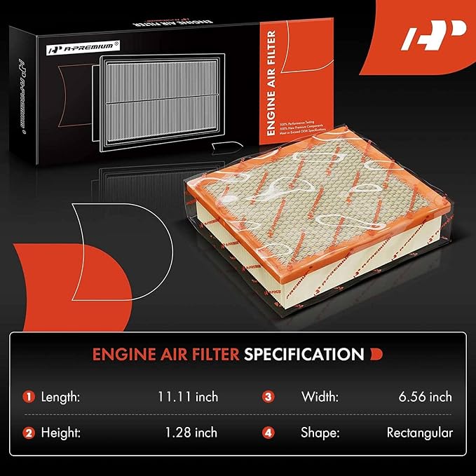 A-Premium Engine Air Filter Compatible