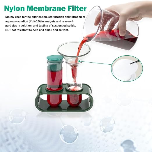 Xin Tester 100 Pieces Nylon Disc Membrane Filters, 50 mm Diameter, 0.05µm Pore