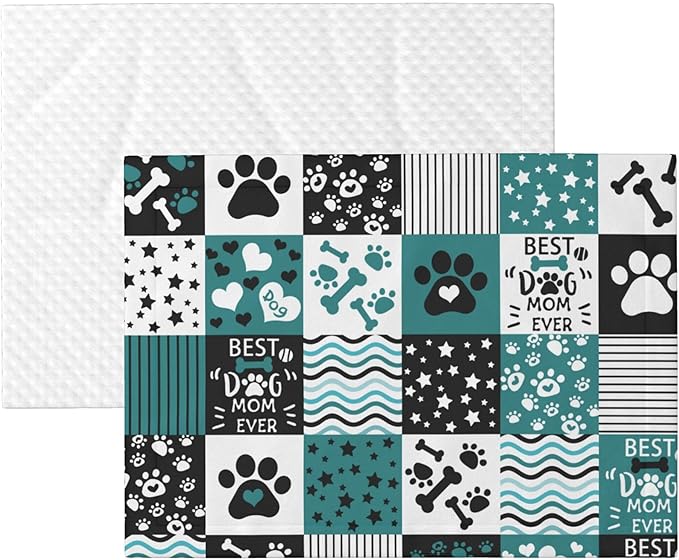 Paws Blanket for Dog Cat - Dog Puppy Blankets 40x30 Stripes Love Bones Throw Blanket for Couch