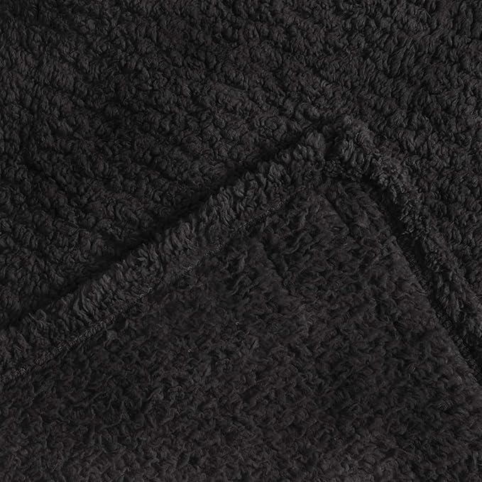 Pet Blankets for Couch Sofa Bed Dog Blankets Reversible Cat Blanket Soft Furniture Protector Cover for Small Medium Large Dogs Cats, Black, 41 x 30 inches