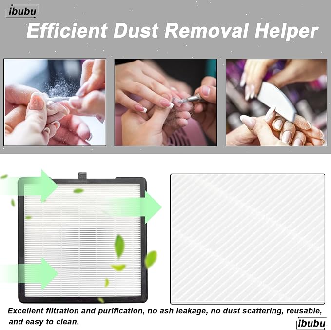 Nail Dust Collector Replacement Filters, 1 Pack Nail Tech Dust Collector Filter