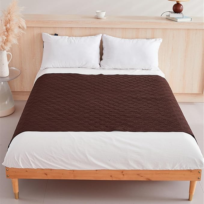 GIBZ Waterproof Dog Bed Blanket Cover Anti Slip Pet Furniture Protector Washable Large Washable Quilted Mat for Indoor, Coffee, 170x200cm