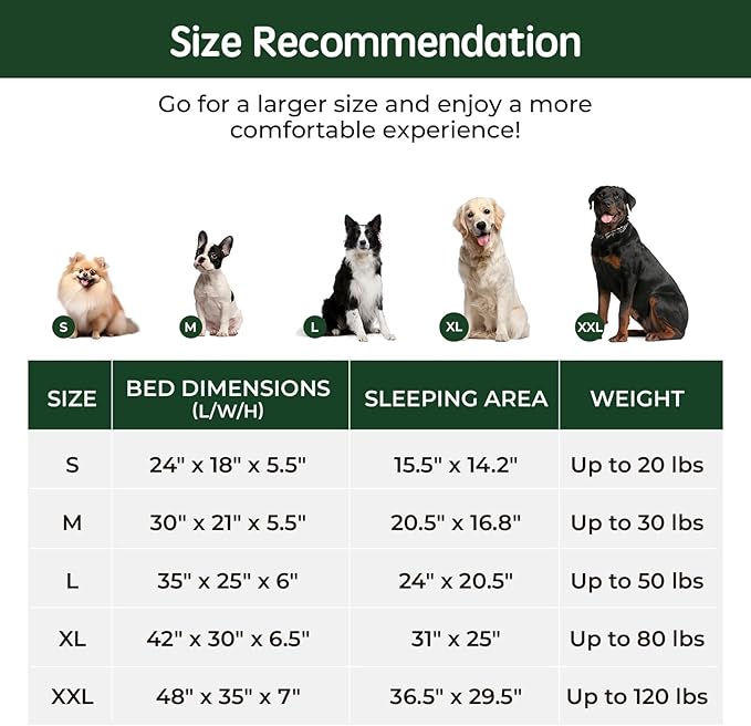 BALANCE Orthopedic Dog Bed for Large Dogs, Comfortable Dog Sofa Beds with Removable Washable Cover & Waterproof Lining, Egg Crate Foam Dogs Couch for Pet Sleeping, Black