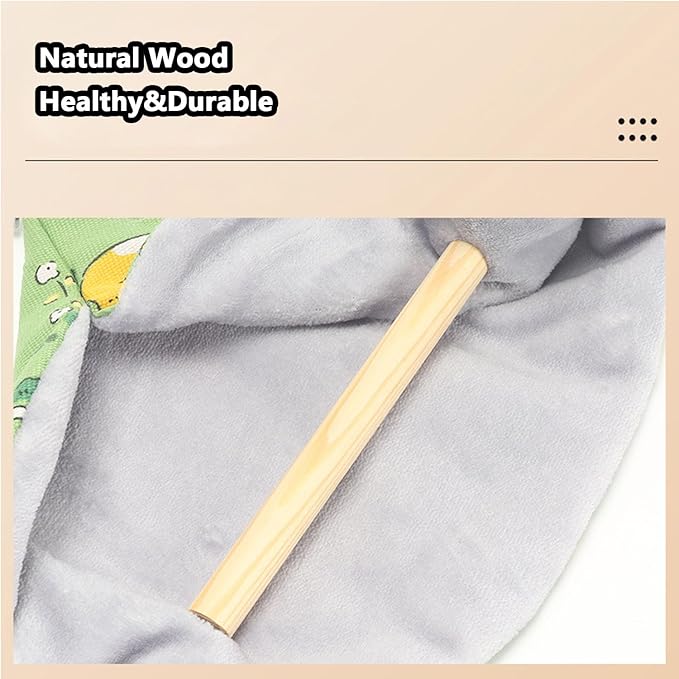 FLAdorepet Bird Bed Blanket Parrot Nest Snuggle Hut for Cage Accessories,Parakeet Warm House Hanging Tent Bed Hammock Wood Stand Perch Swing Toy for Cockatiel Lovebird Cockatoo (Green, One Size)