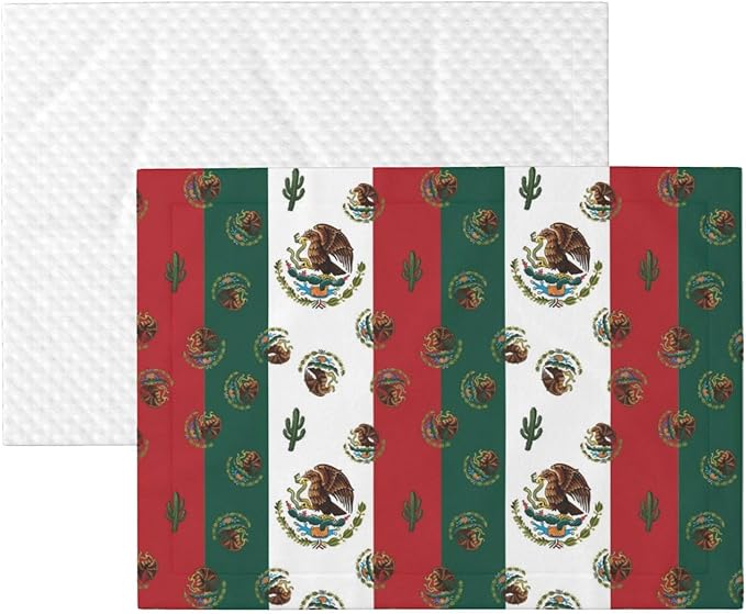 Pet Blanket for Couches and Beds, Mexican Flag, Reversible Double Sided Plush Design with Soft Bumpy Texture and Smooth Surface, Furniture Protector