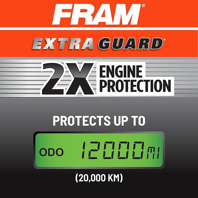 FRAM Extra Guard Rectangular Panel Engine Air Filter Replacement, Easy Install
