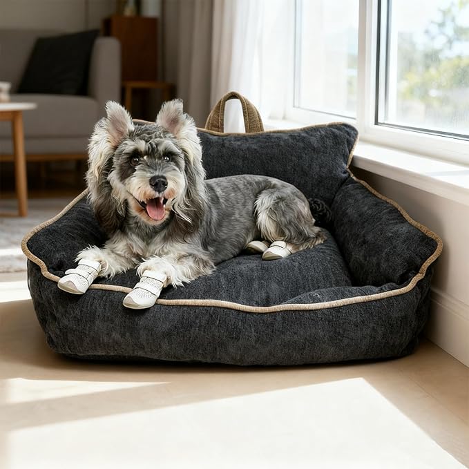 Washable Dog Bed Medium Size,Pet Beds for Medium Dogs,Dog Sofa Bed with Removable Washable Cover,Warm and Comfortable,M(23.5"x15.5"x13.5")