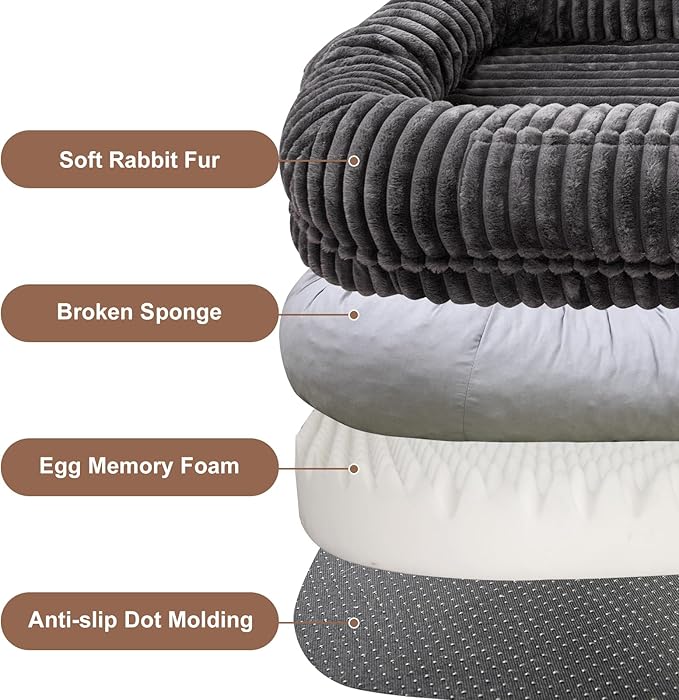Human Dog Bed for Adult,70"x38"x10" Extra Large Human Pet Bed,Orthopedic Washable XL Dog Bed with Memory Foam (Darkgrey)