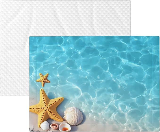 Waterproof Dog Blanket Soft Pet Blanket for Puppy Cat, Fleece Cat Throw Blankets for Furniture Bed Couch Sofa Reversible - Coral and Seashell On The Beach